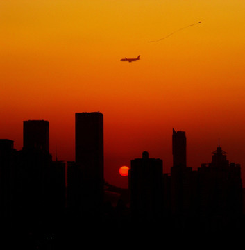 城市夕阳风光