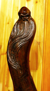 木雕寿星像