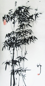 水墨竹
