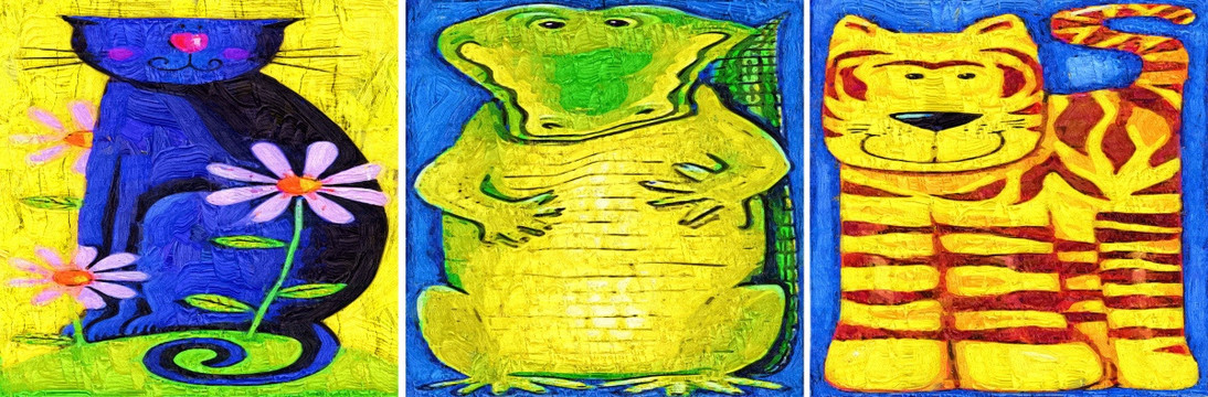 裝飾畫 無框畫 油畫 動(dòng)物