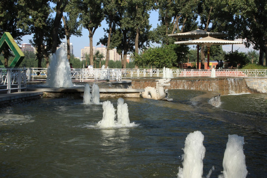 朝阳公园 喷泉