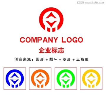 菱形 圆环LOGO