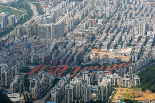 深圳市 梧桐山的住宅楼区