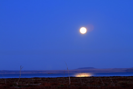 达里诺尔湖 月亮
