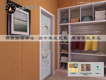 現(xiàn)代簡約風(fēng)格的衣帽間效果圖