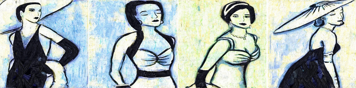 裝飾畫 無框畫 油畫 女子