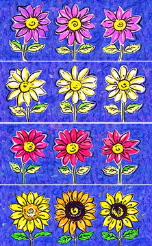 裝飾畫 無框畫 油畫 花兒
