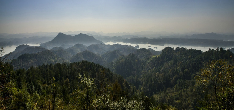 资江风光全景图