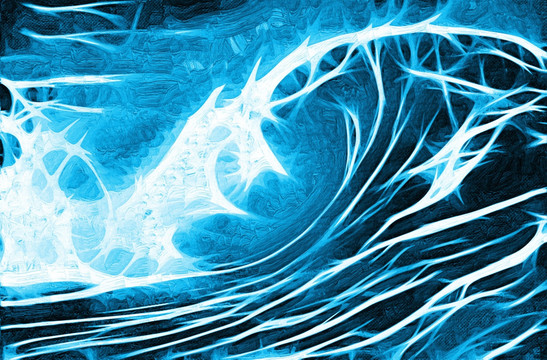 海浪裝飾畫