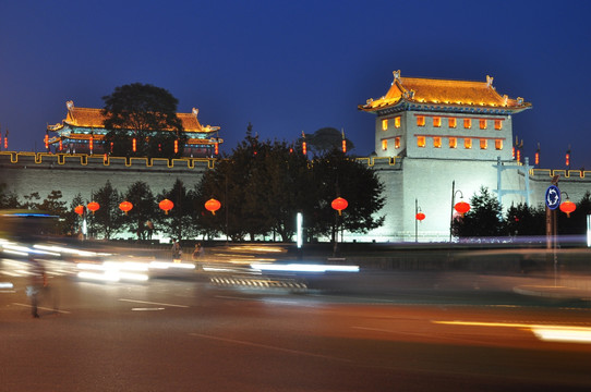 陕西西安南门城楼夜景