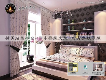 現(xiàn)代簡約黑白灰兒童房效果圖