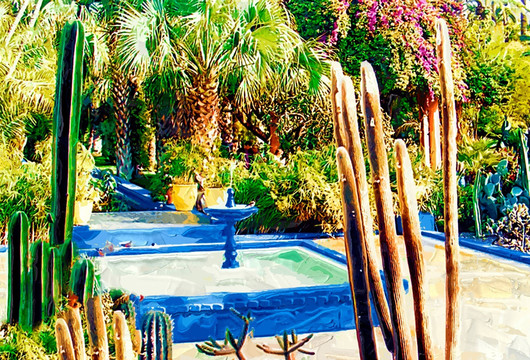 装饰画 摩洛哥 圣罗兰花园