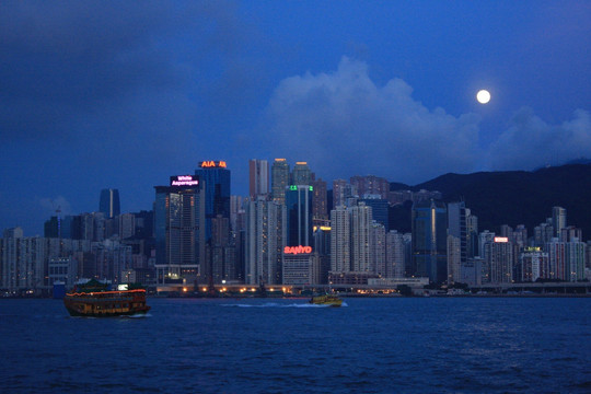 香港 香港夜景 香港维多利亚港 香港大都会