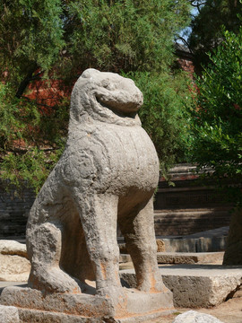 山西芮城博物馆文物石狮子