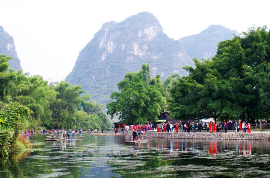 阳朔大榕树景区风光