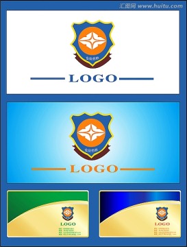 LOGO設(shè)計(jì)盾牌紅星LOGO