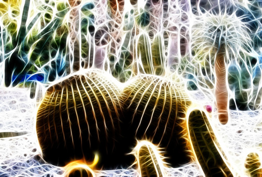 抽象畫 植物園
