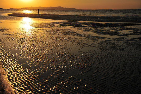 夕阳海滩晚霞