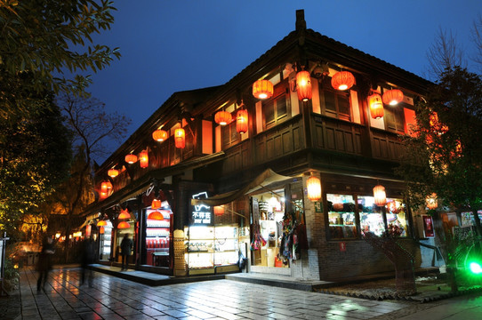 成都锦里夜景