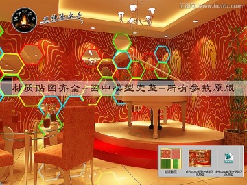 現代風格餐廳快鋼琴區(qū)效果圖