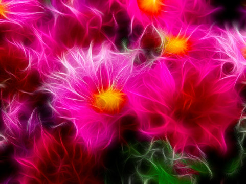 抽象畫 花卉