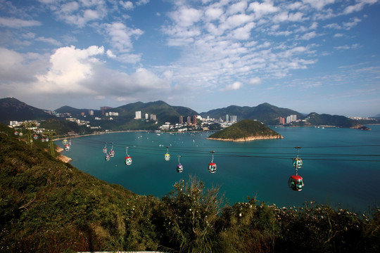 香港太平山俯瞰湾区