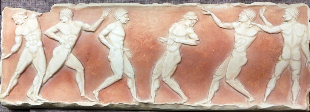 古希腊竞技浮雕