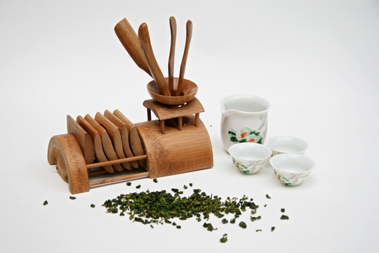 白瓷印花茶具 功夫茶具