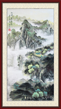 山水立軸