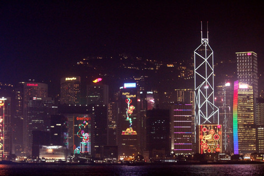 维多利亚港夜景 香港夜景