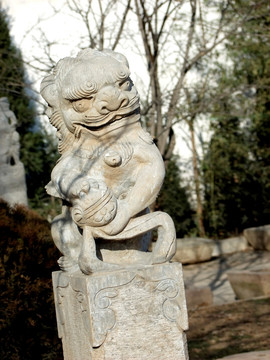 石雕 关中 拴马桩 雕塑