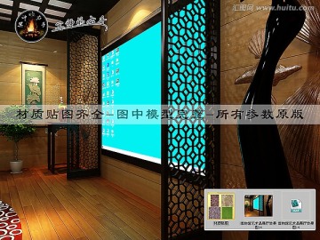 博物館藝術(shù)品展廳效果圖