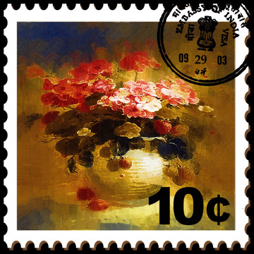 郵票 花盆