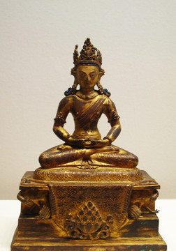 鎏金铜阿弥陀佛坐像