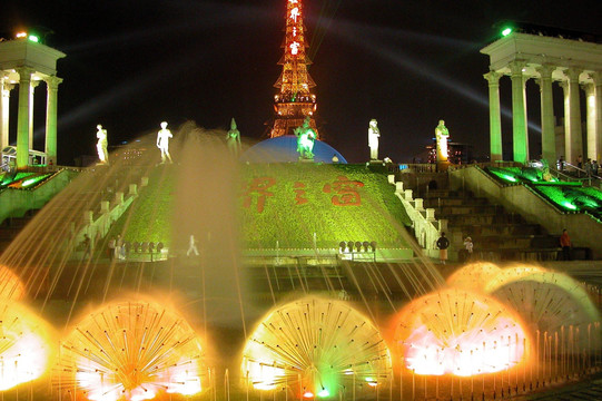 深圳世界之窗 喷泉夜色