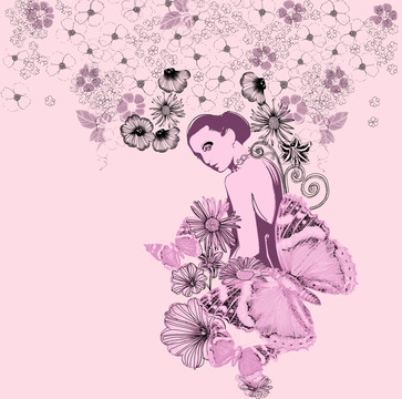女人時裝圖案