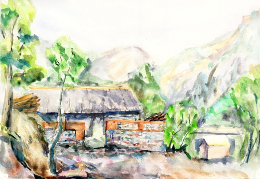 水彩風(fēng)景