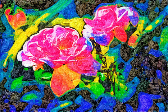 抽象画 花卉