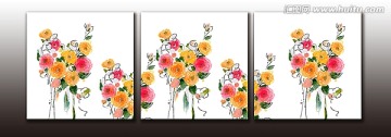無框畫 花卉