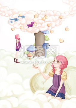 少女插畫設(shè)計