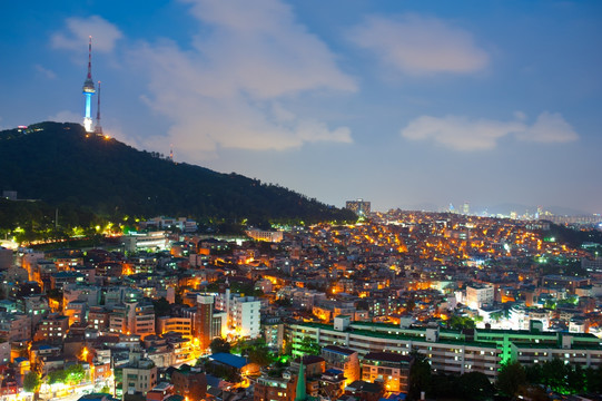 韩国南山夜景