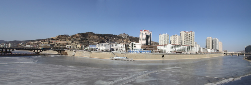 延安新城全景 延安風光 陜北風光