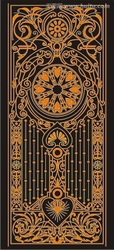 歐式矢量經(jīng)典花紋雕刻