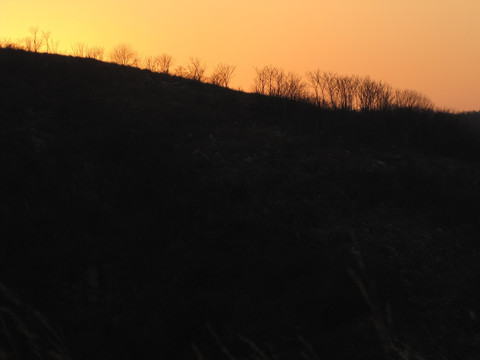 夕阳在山映晚霞