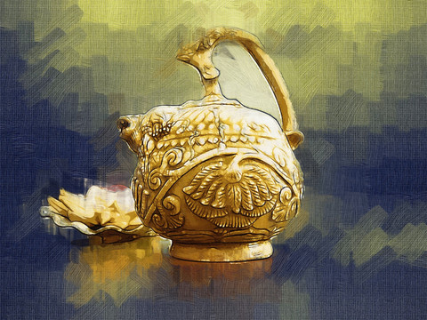 裝飾畫 茶壺