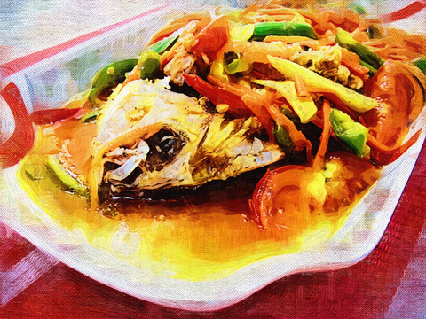 糖醋鱼 食品装饰画