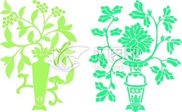 矢量花草 植物圖案