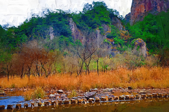 油画 无框画 抽象画 风景油画 风景画