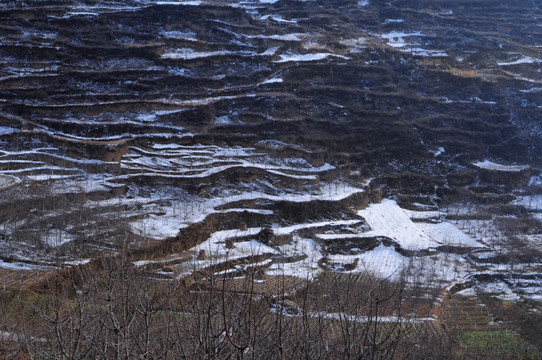 汶川萝卜寨田园瑞雪