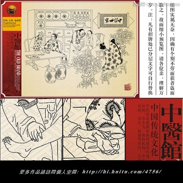 中醫(yī) 養(yǎng)生 中醫(yī)養(yǎng)生 中醫(yī)館 掛畫 中國(guó)風(fēng)